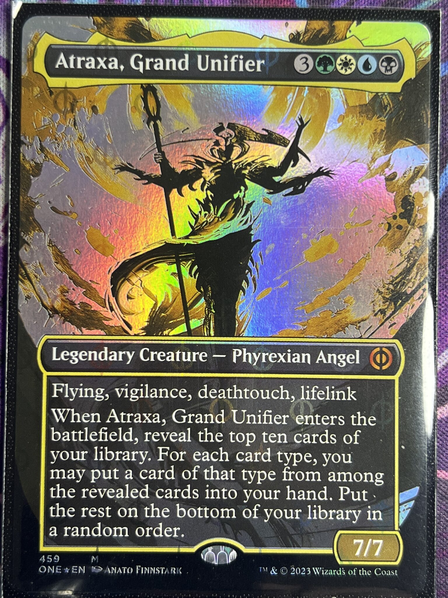 Atraxa Grand Unifier ONE Showcase Step Compleat Foil Bootleg Mage