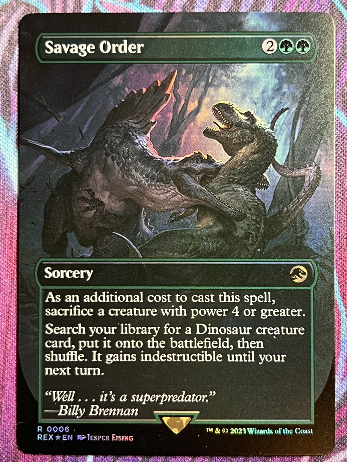 Savage Order Rex Full Art Foil Bootleg Mage