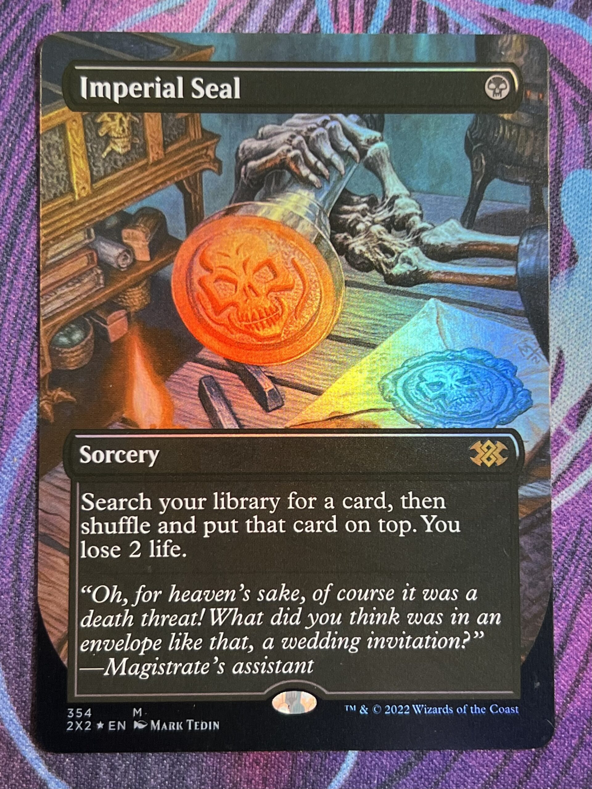 Imperial seal 2x2 borderless foil bootleg mage