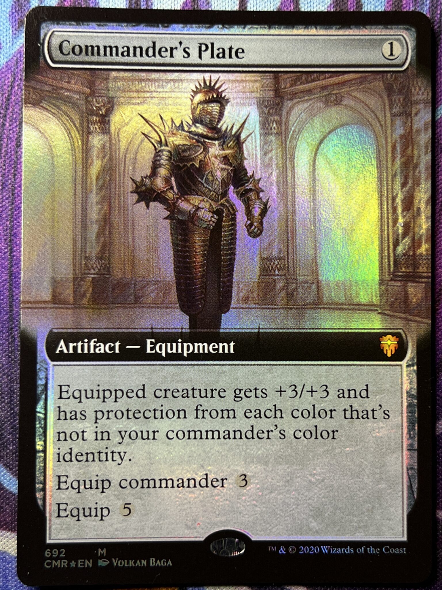 Commander’s Plate CMR Extended Art Foil – Bootleg Mage