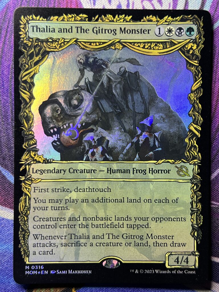 Thalia and the Gitrog Monster MOM Showcase Foil Bootleg Mage