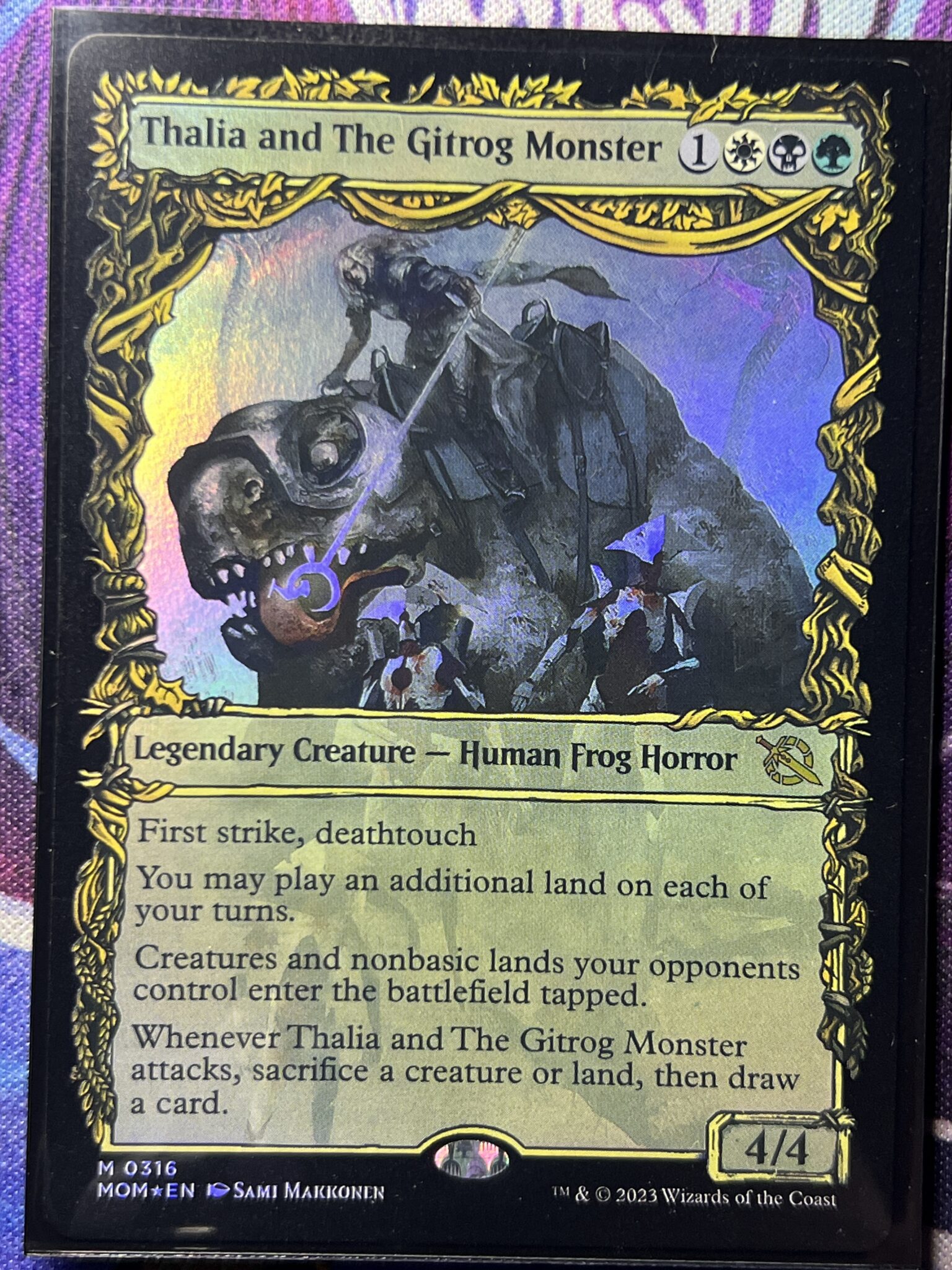 Thalia and the Gitrog Monster MOM Showcase Foil Bootleg Mage