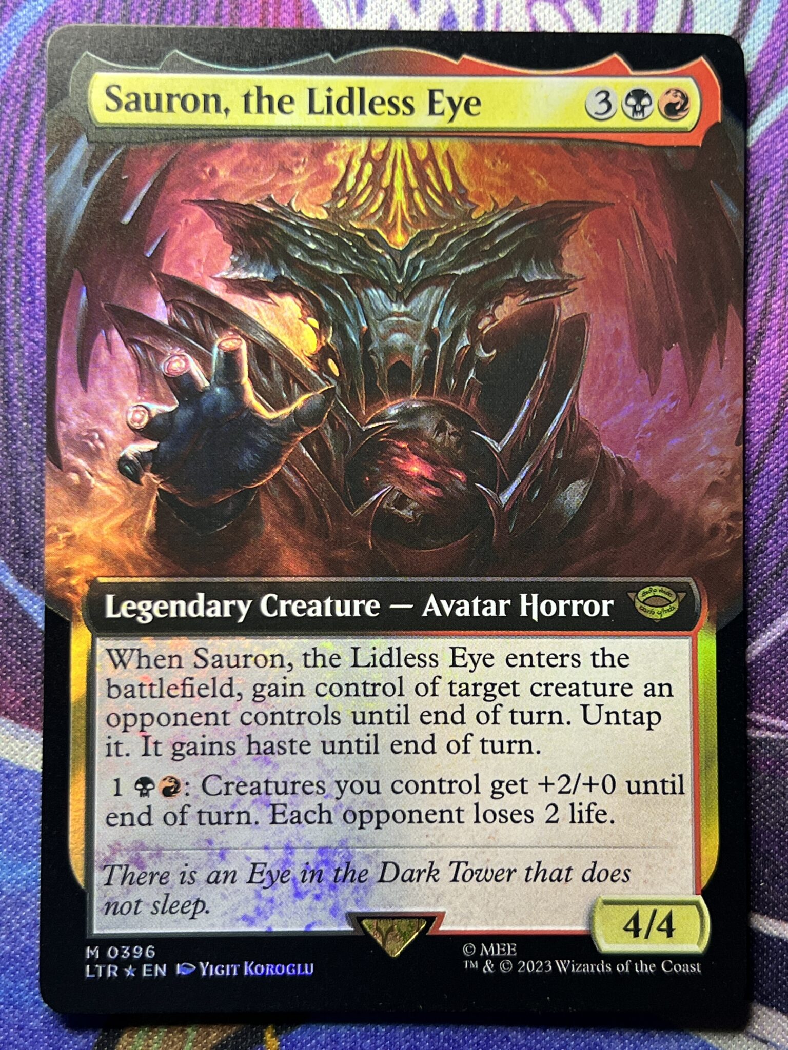 Sauron, the Lidless Eye LTR Full Art Foil – Bootleg Mage