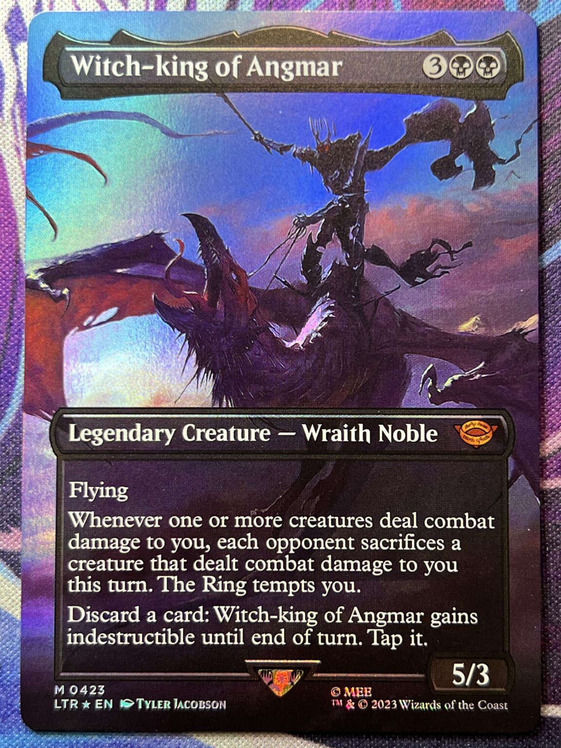 Witch-king of Angmar LTR Extended Art Foil – Bootleg Mage