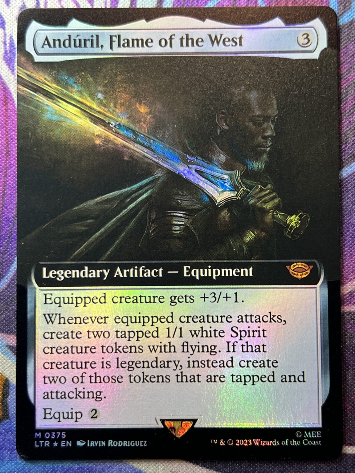 Anduril, Flame of the West LTR Extended Art Foil – Bootleg Mage