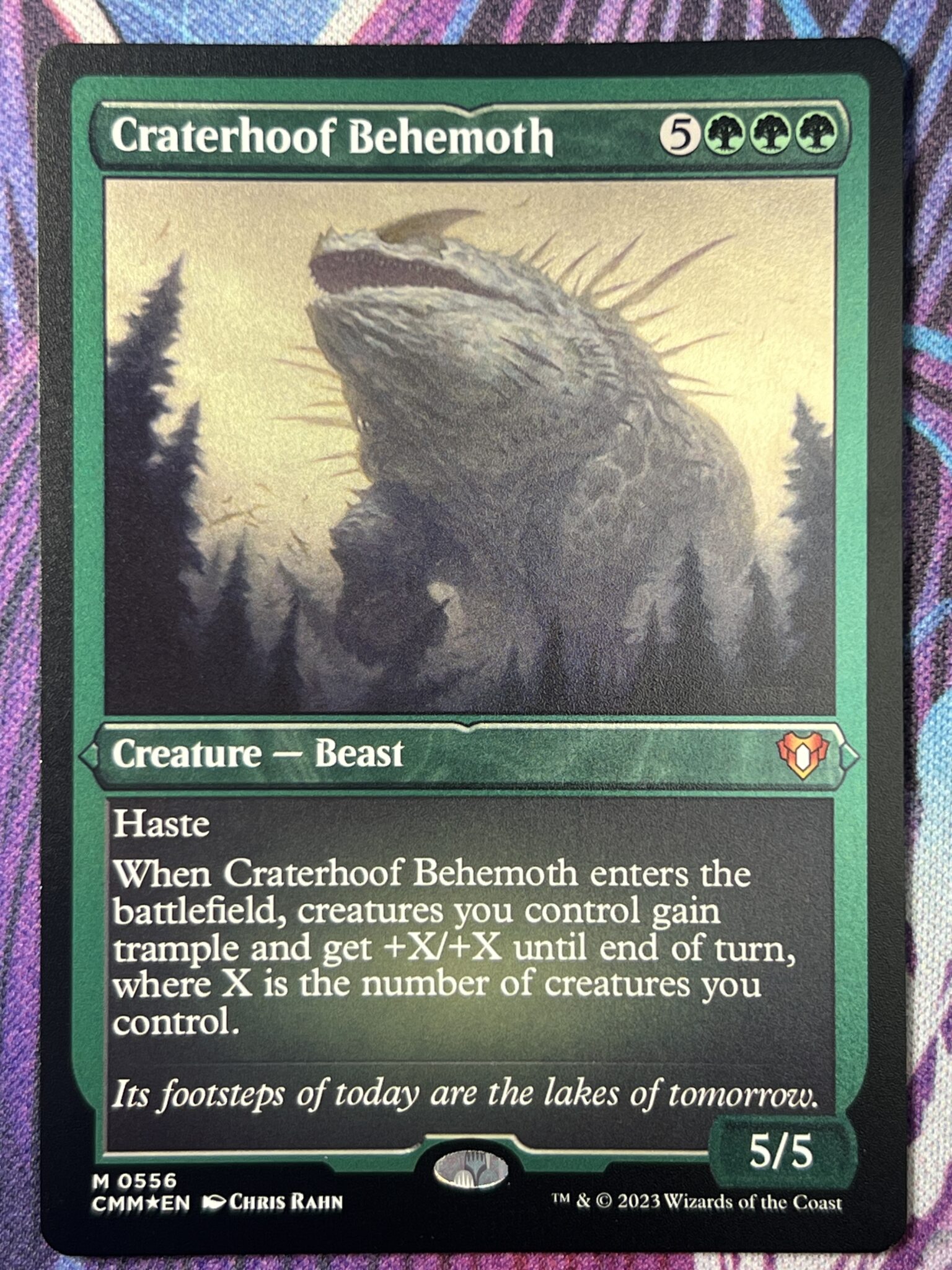 Craterhoof Behemoth CMM Etched Foil – Bootleg Mage