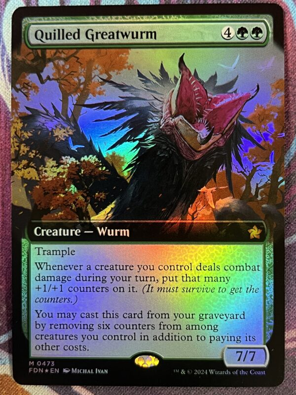 Quilled Greatwurm FDN Extended Art #473 Foil