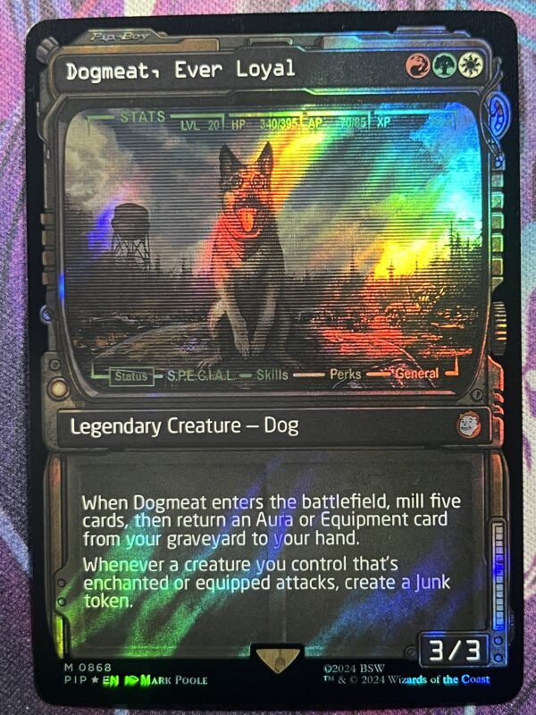 Dogmeat, Ever Loyal PIP Showcase Art #868 Surge Foil
