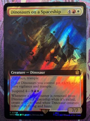 Dinosaurs on a Spaceship WHO Extended Art #999 Surge Foil